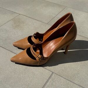 Via Spiga Women's Nude Tan Patent Leather Heels 10